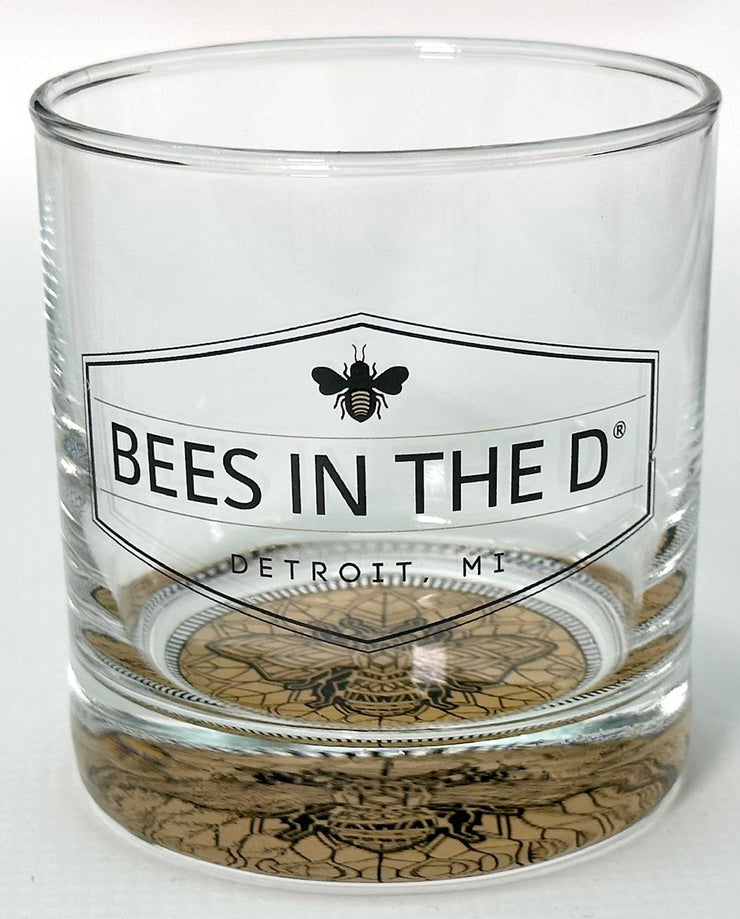 Bees in the D Rocks Glasses (Set of 2)